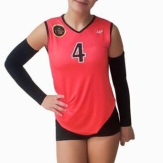 T6 Womens SLVLS V-Neck Volleyball Tee - 360D_OVR