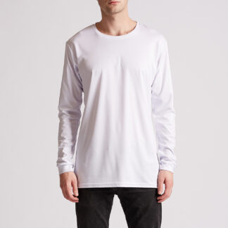 T6 Mens Relaxed LS Crewneck Birdseye Tee - 154
